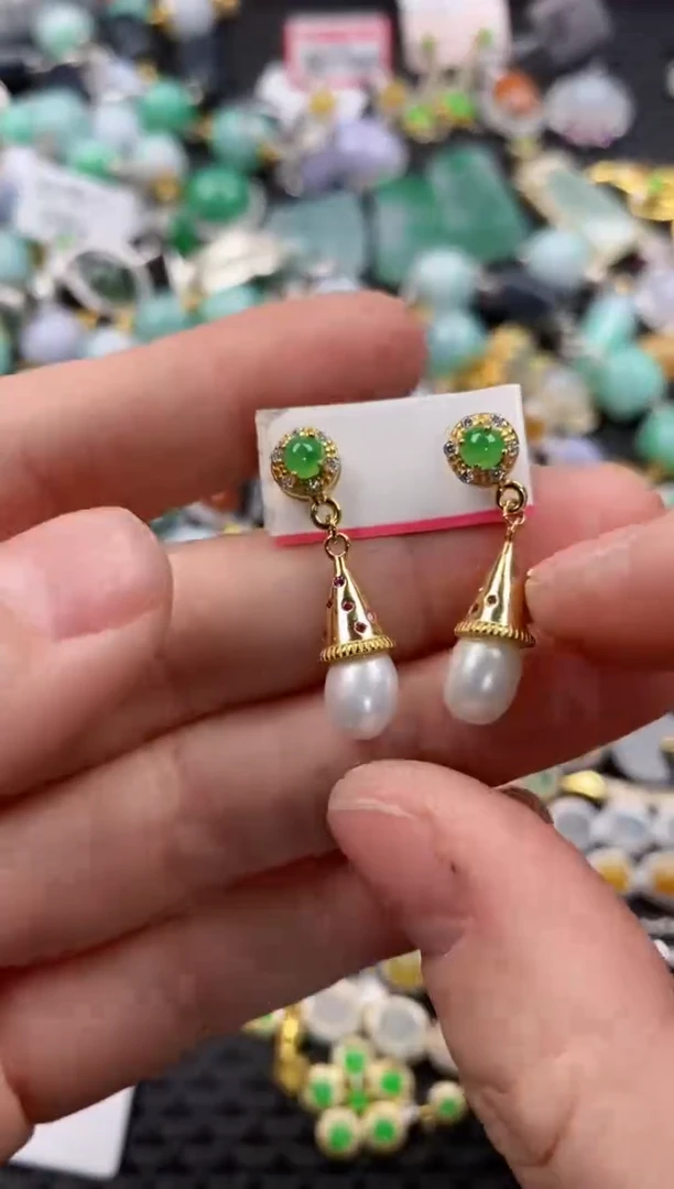 银S925镶嵌戒指翡翠555              6