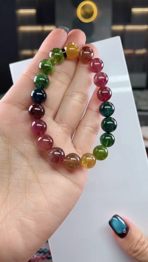 未镶嵌单圈手串碧玺（多样性发一条）T