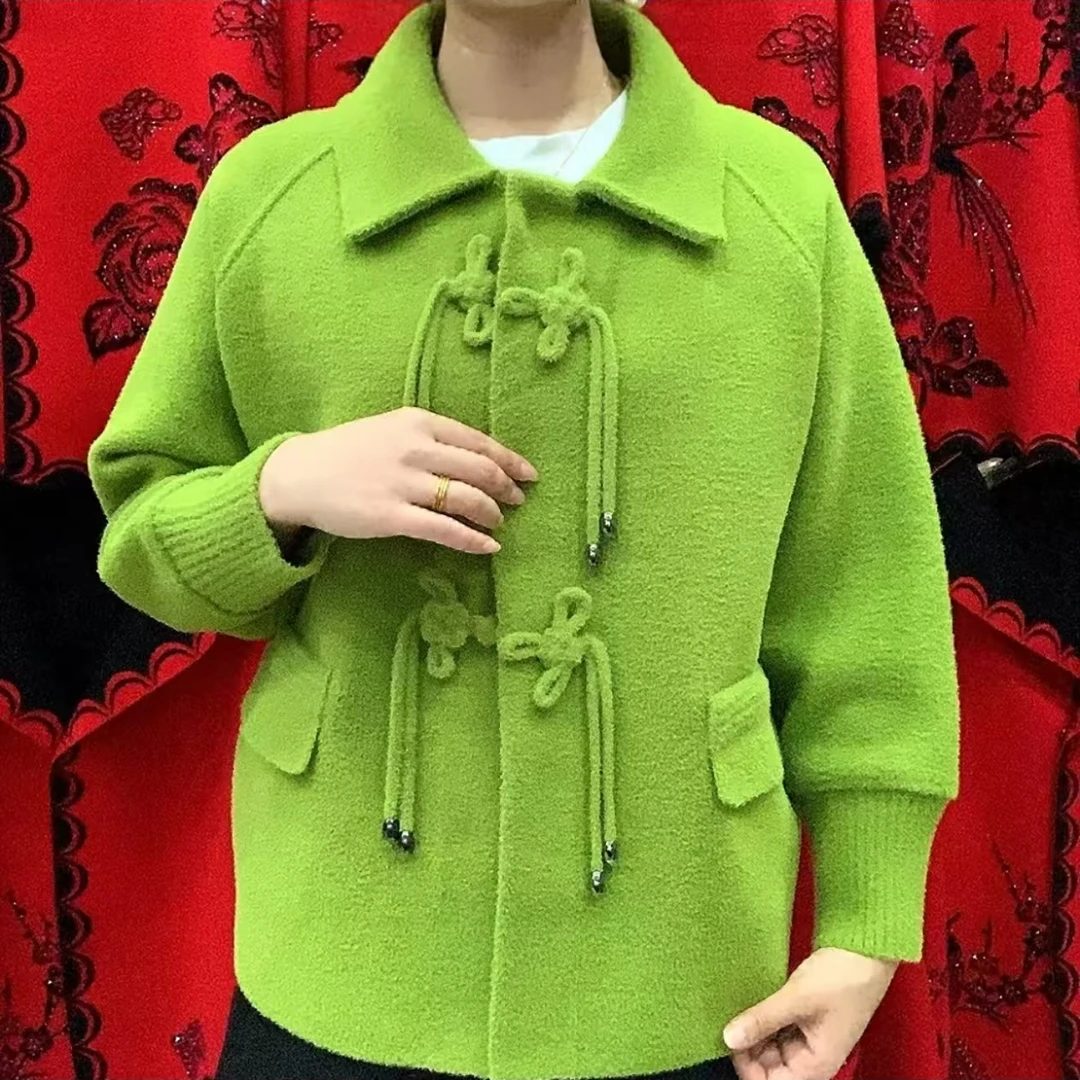 <专柜品质>春秋冬季新款时尚休闲气质百搭盘口妈妈装洋气短外套