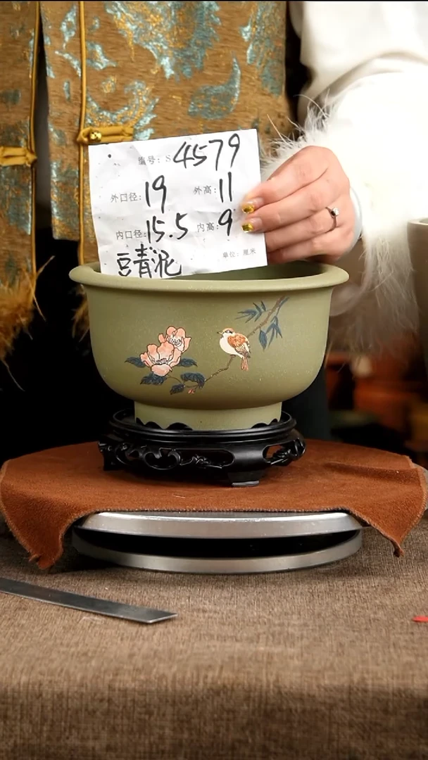 紫砂花盆花卉工艺4579+s