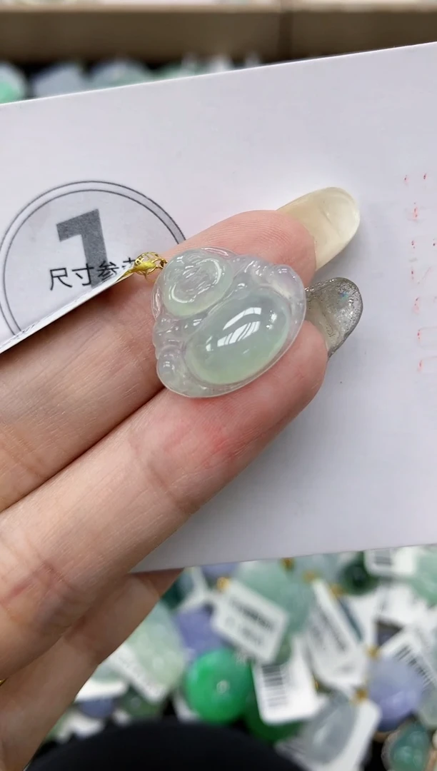 颈饰18K金镶嵌翡翠11111111111