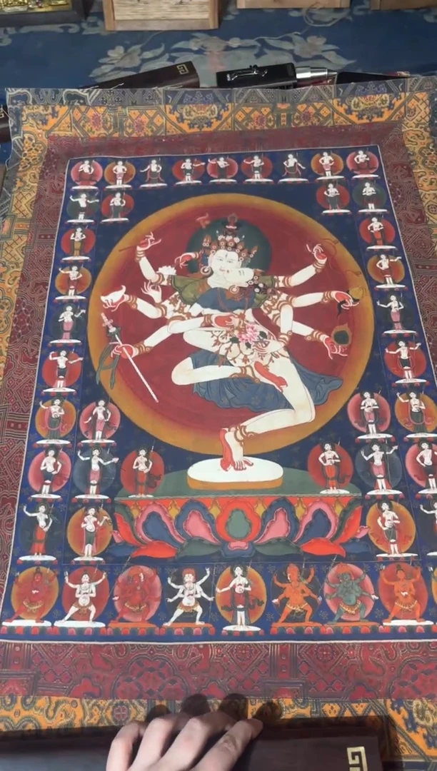 卷轴画龙妹的唐卡tk16