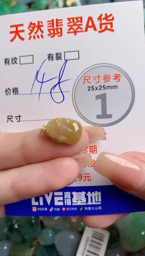 翡翠18K金镶嵌颈饰0782724858