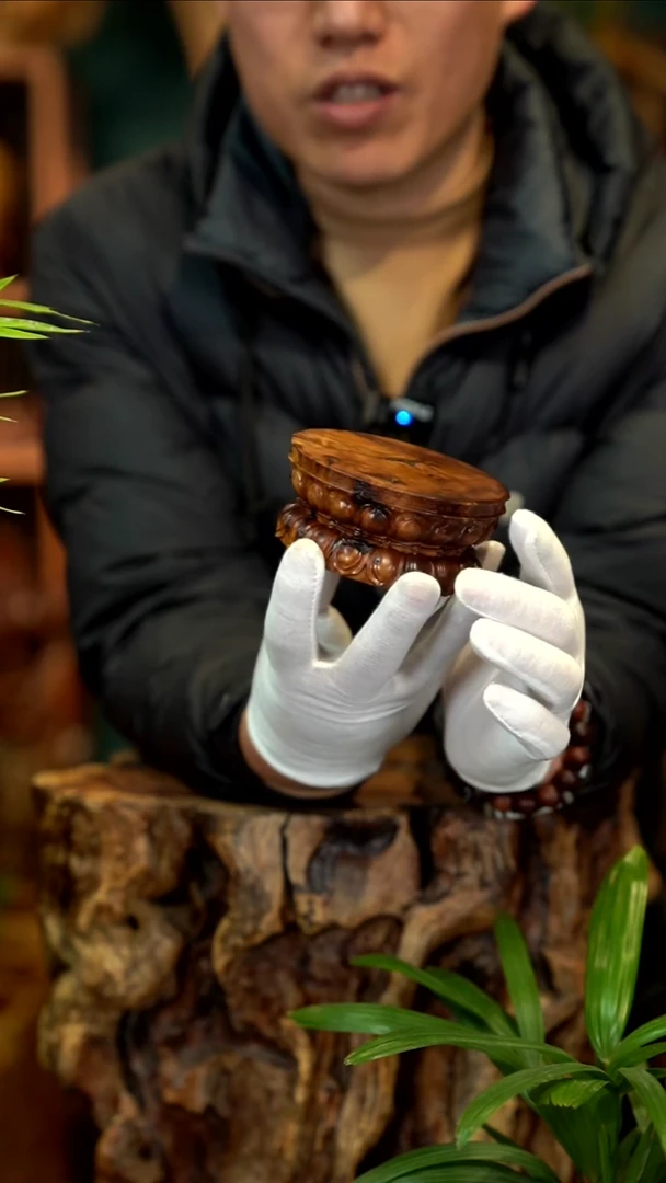 木雷击枣木莲花底座