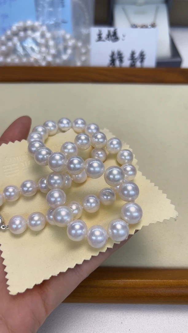 颈饰银S925镶嵌淡水珍珠8.5-9.5MM无核