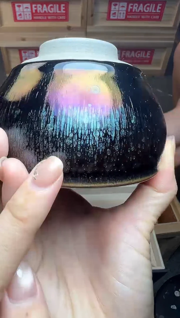 茶盏七彩油滴 盏三疯建盏茶器