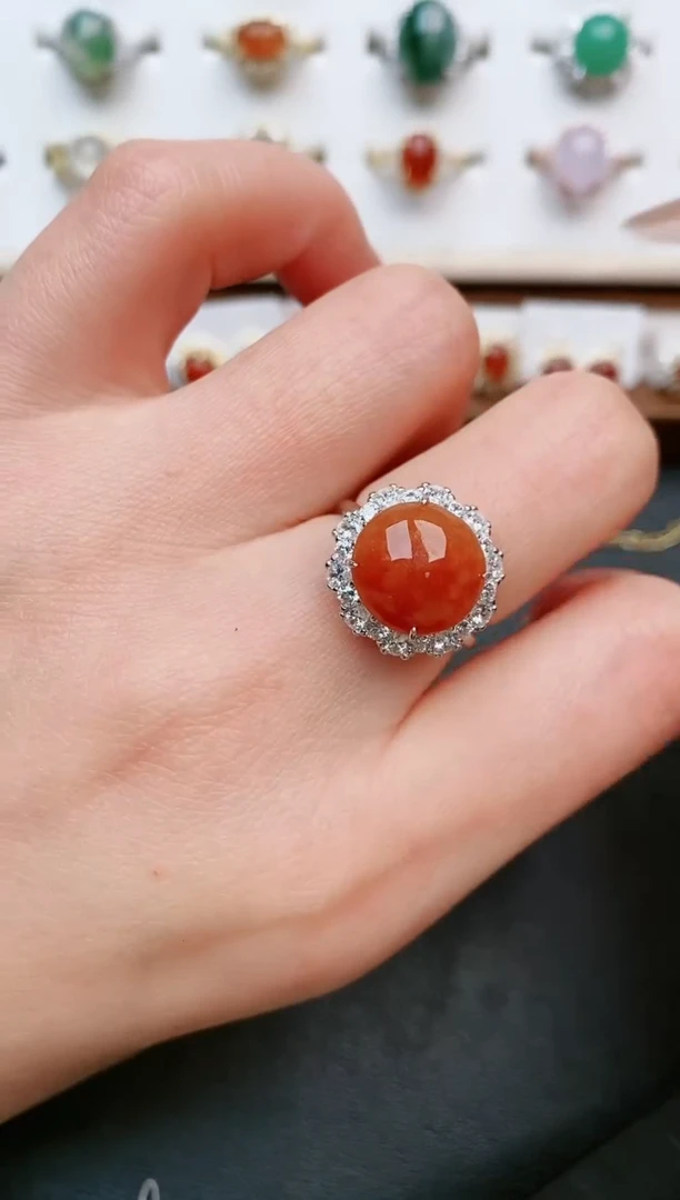 【闪购商品】翡翠戒指银S925镶嵌....