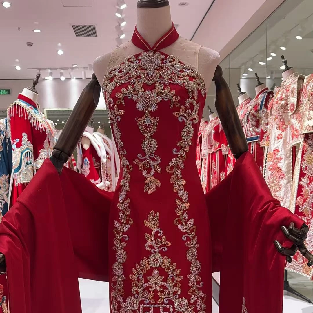 旗袍新中式印尼大气结婚礼服2025订亲出阁服迎接婚礼修身显瘦春夏