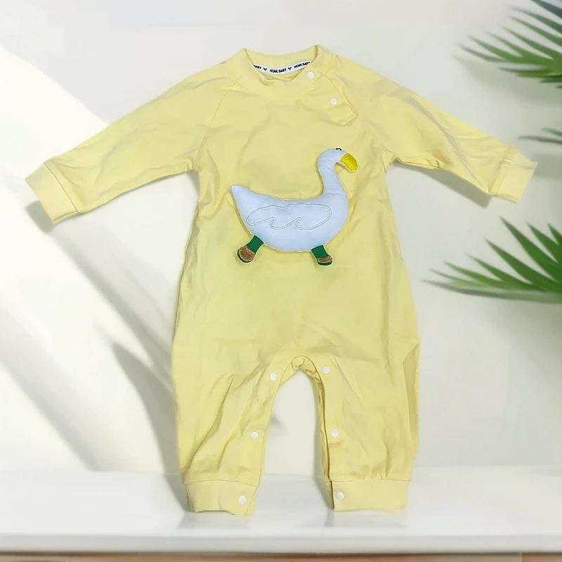 大白鹅春秋外出服宝宝连体爬服婴儿25新婴童