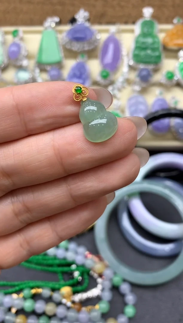 【闪购商品】翡翠颈饰18K金镶嵌277-中国好珍宝