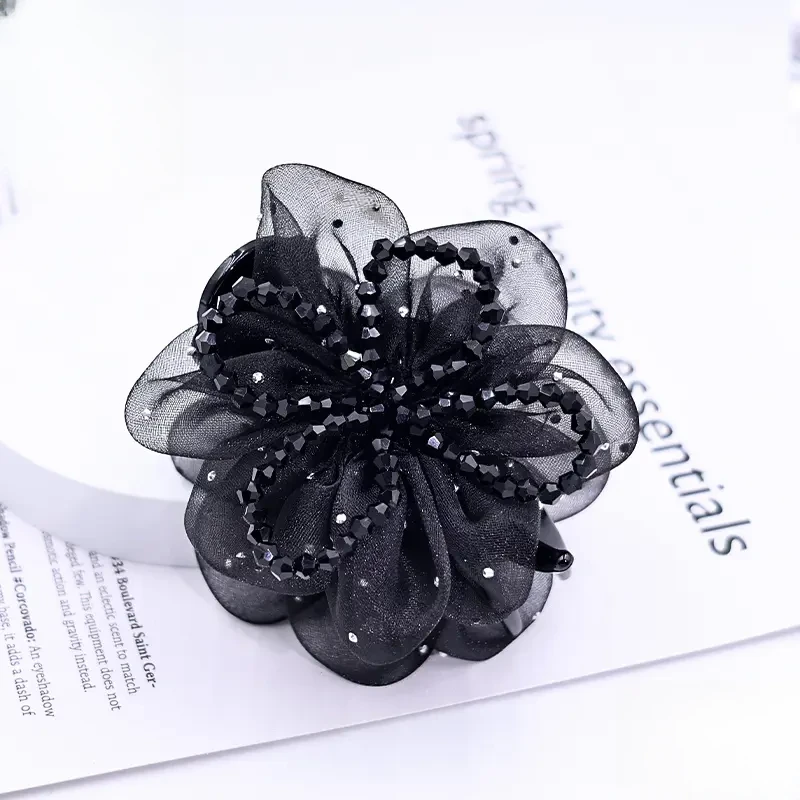 巴黎王妃 [重庆森林] 秋冬路易斯气质黑色丸子夹8cm