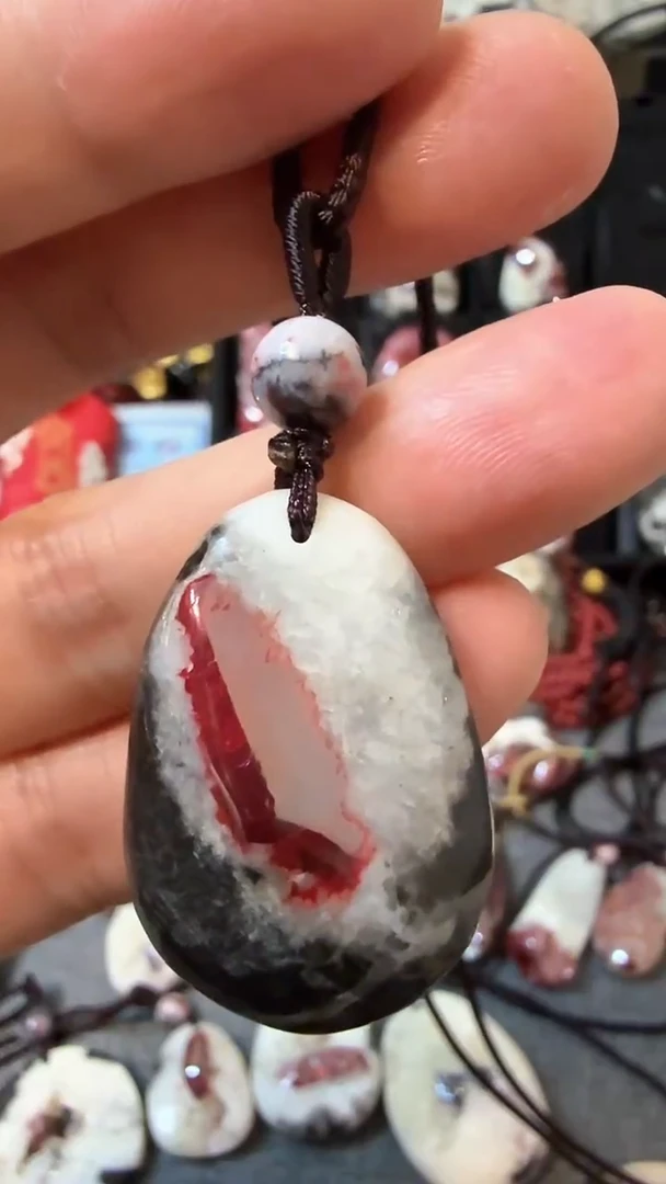 【闪购商品】天然辰砂大晶砂随行吊坠1