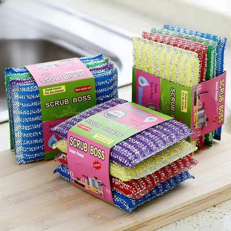 洗刷魔力擦洗锅厨房刷碗神器家用双面不沾油洗碗抹布海绵清洁块