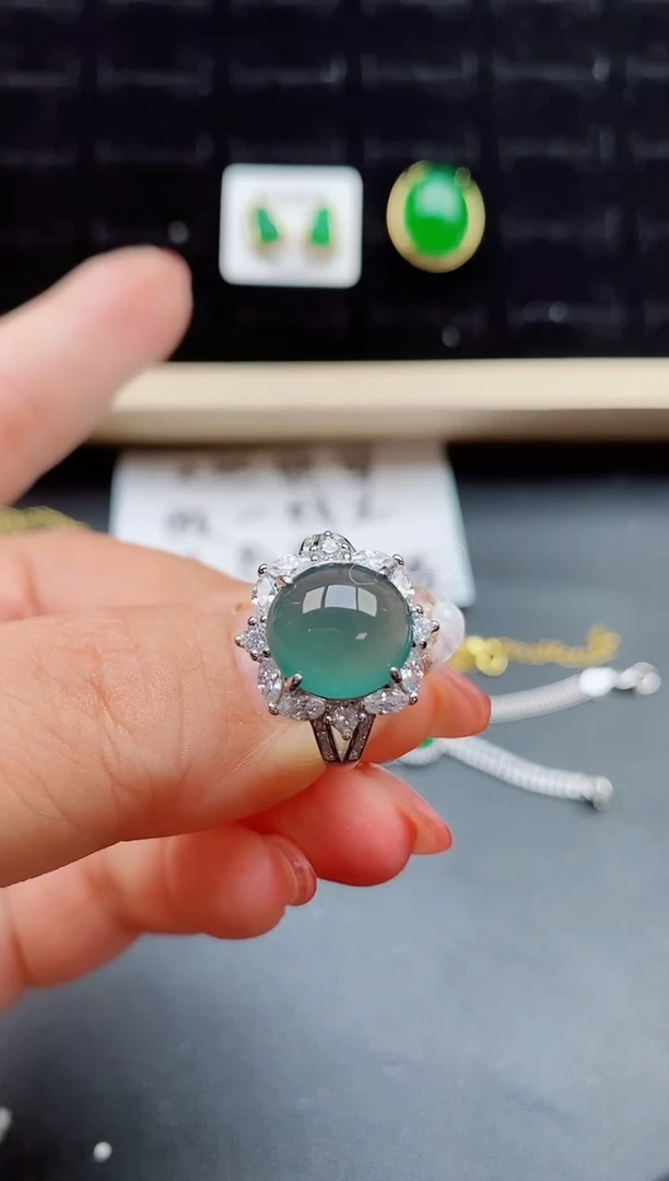 【闪购商品】翡翠戒指银S925镶嵌21221212121