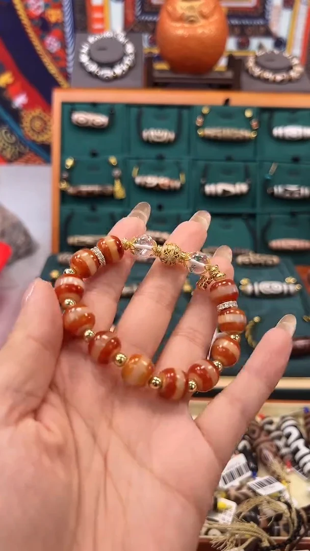 玛瑙/玉髓（覆膜）颈饰合金29.（微瑕）