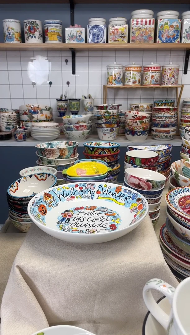 【闪购商品】瓷冬季情侣新瓷9英寸盘 两个