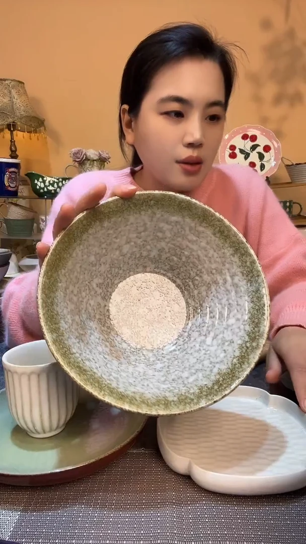 瓷片8英寸斗笠碗 介意勿拍