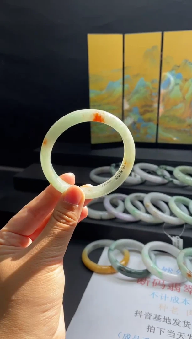 未镶嵌手镯翡翠25#天然缅甸A货翡翠手镯54-55圈口