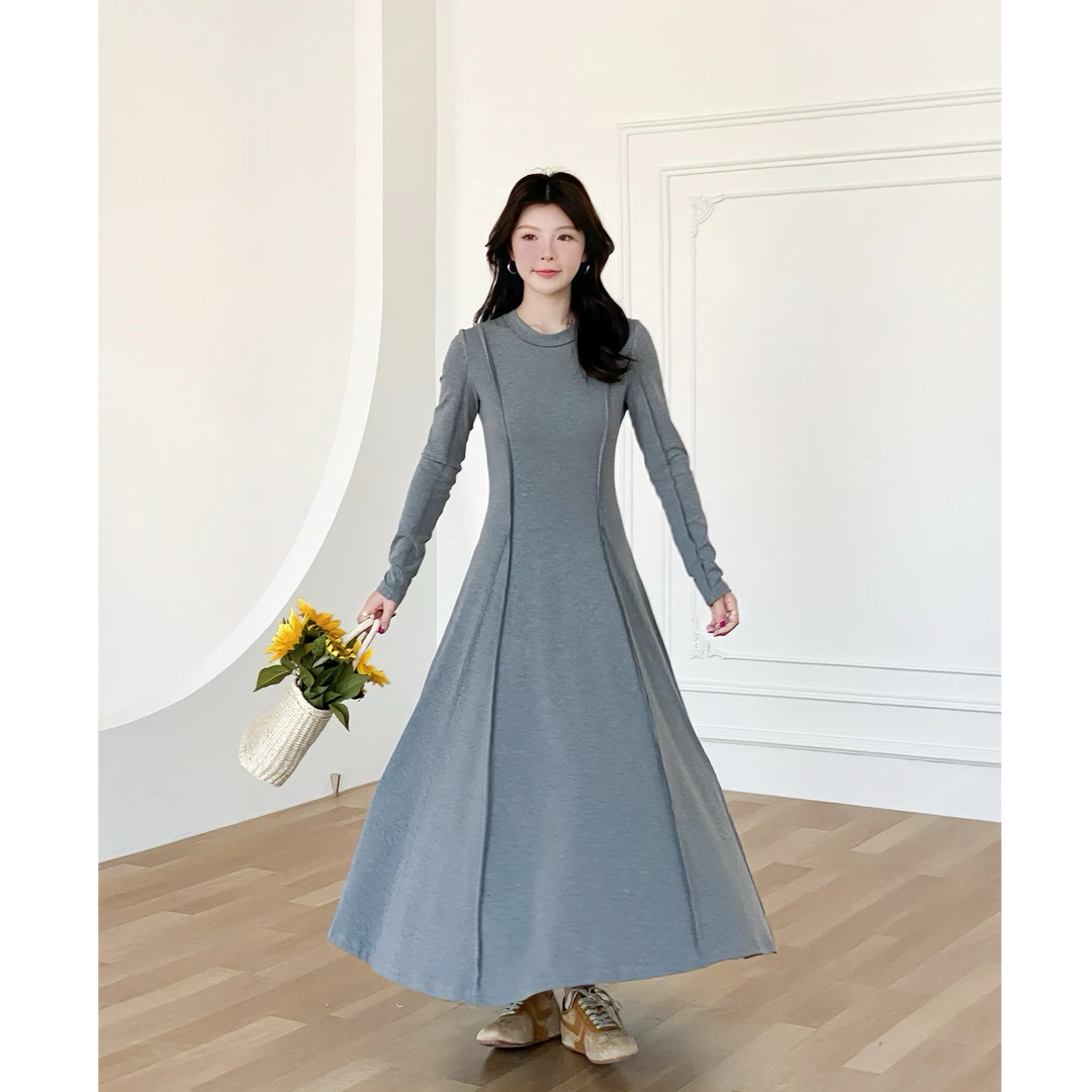 T-GEY【描边裙】立体剪裁拼接连衣裙