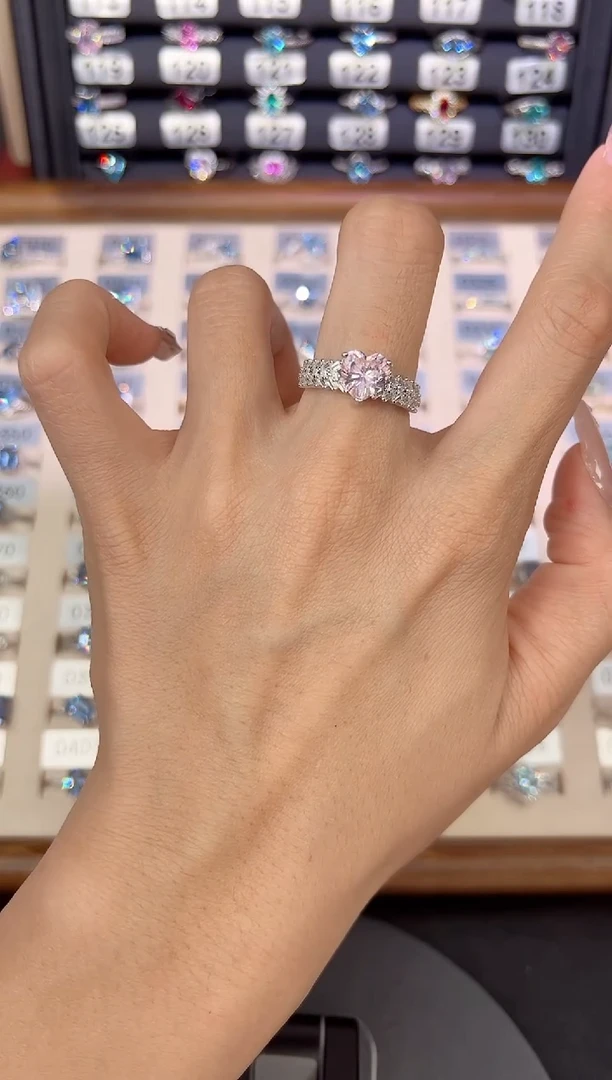 绿柱石（摩根石）戒指银S925镶嵌00000