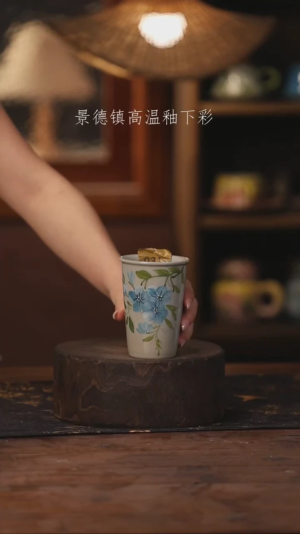 陶瓷景德镇高温釉下手绘陶瓷031