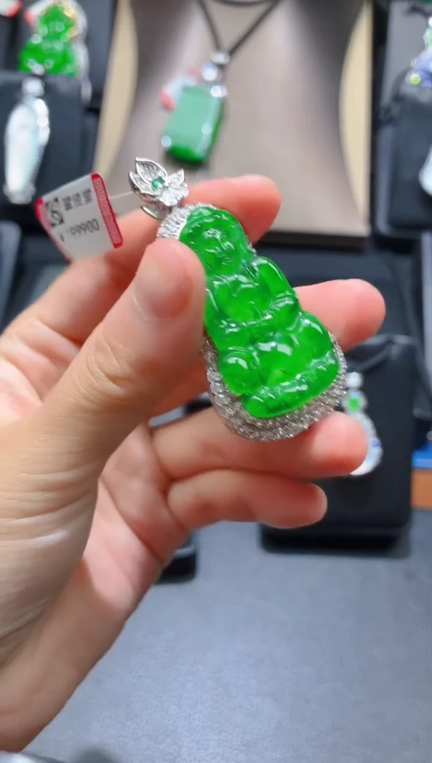 翡翠未镶嵌颈饰天然S26