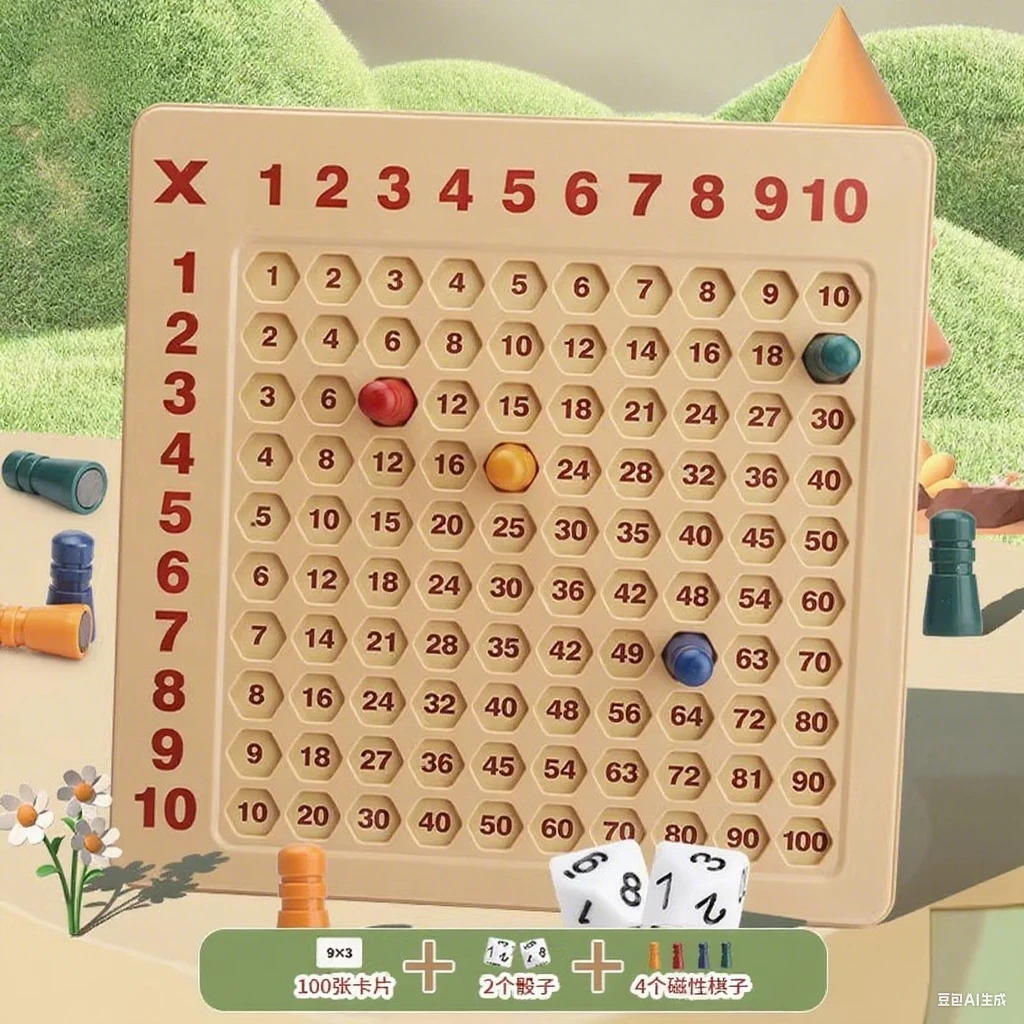 小孩九九乘法运算口诀表智力数学口算益智数字桌游玩具送儿童礼物