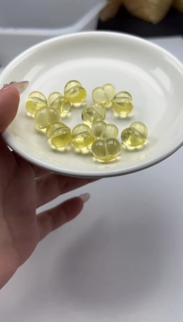 未镶嵌颈饰水晶x633黄水晶屁桃*2