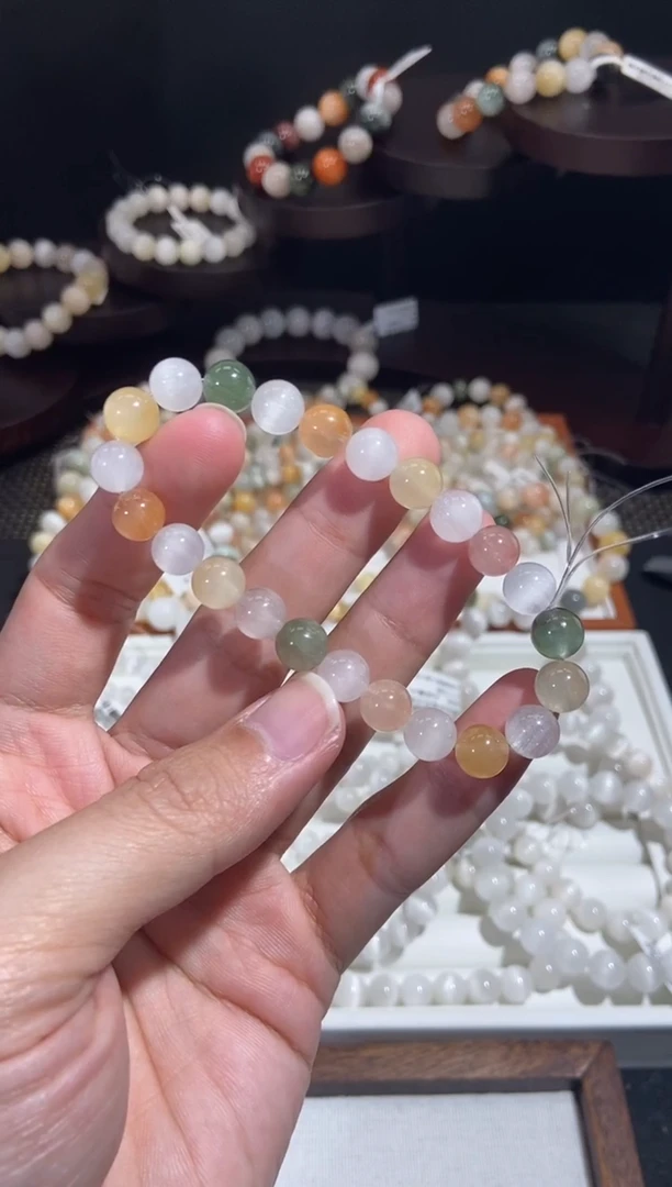 未镶嵌手串水晶37号链接-8咪+ 兔毛水晶