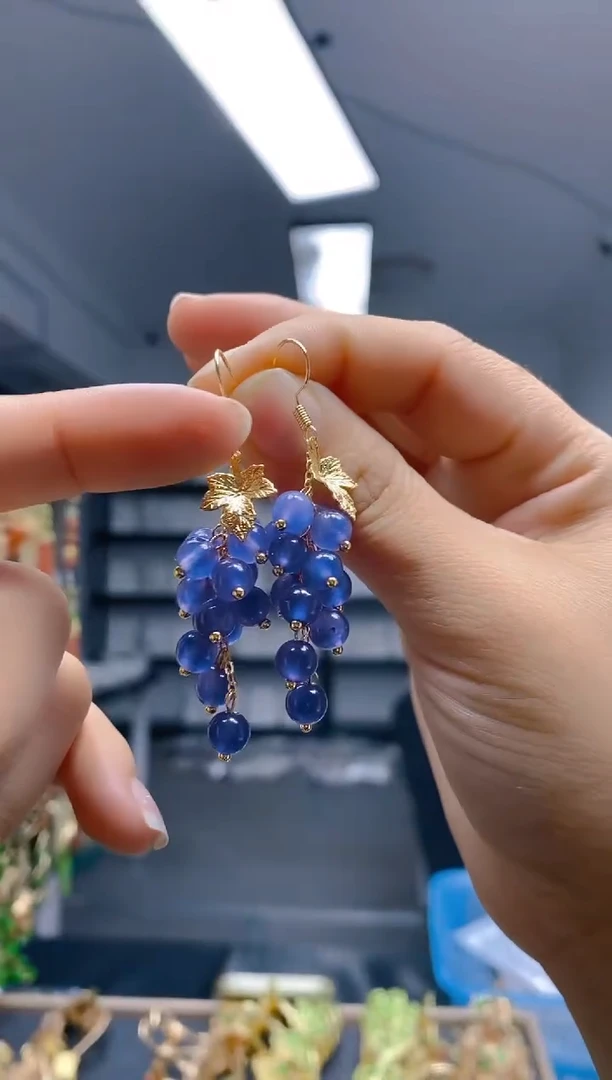 【闪购商品】玛瑙/玉髓耳饰合金46玛瑙饰品