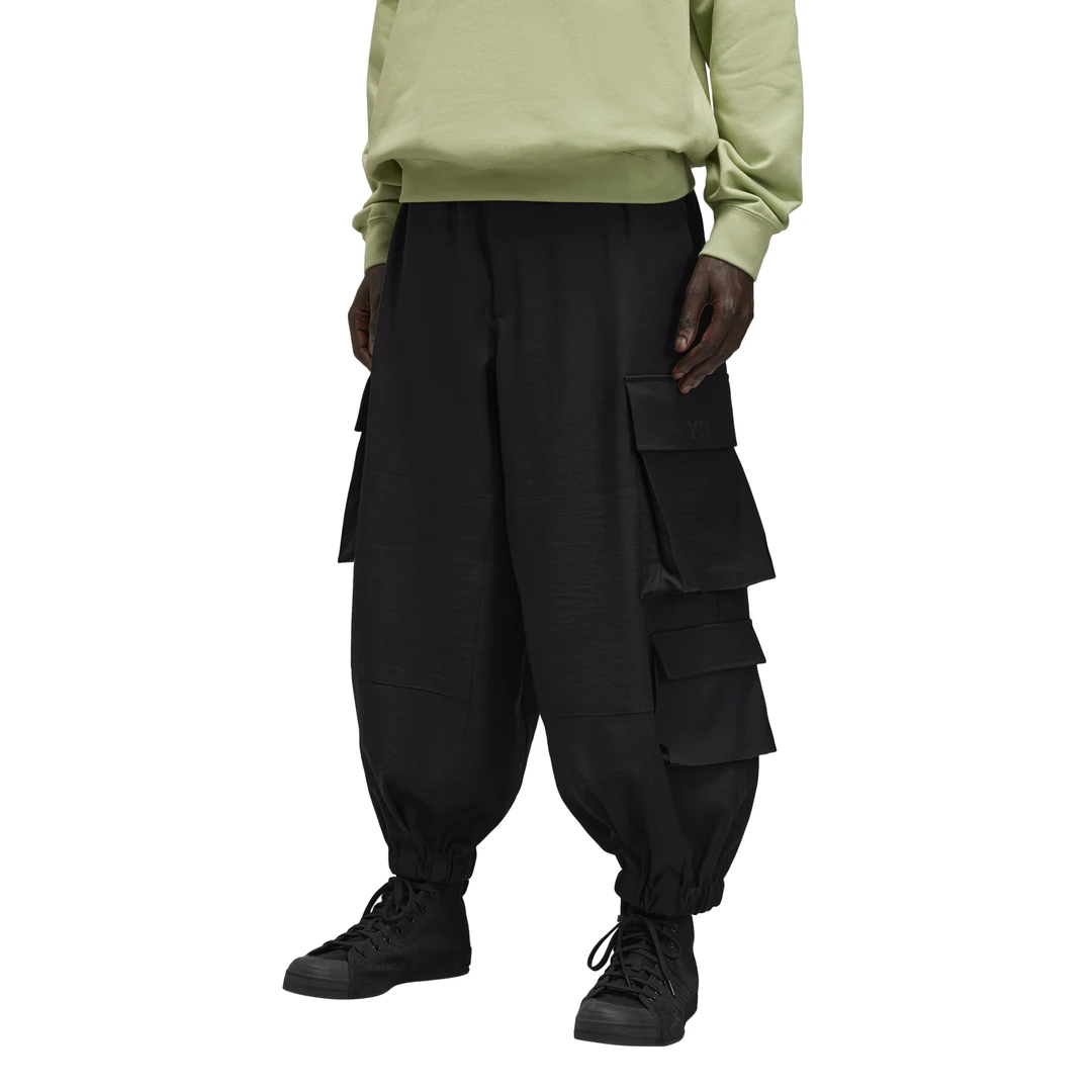 Y-3/Y-3（52-JM5494）黑色宽松版大兜工装束脚运动休闲裤