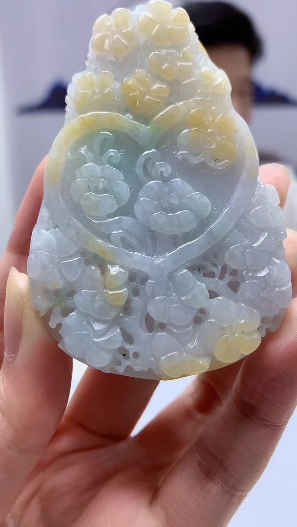 【闪购商品】定制翡翠未镶嵌4917zm-毛货挂件喜上眉梢82