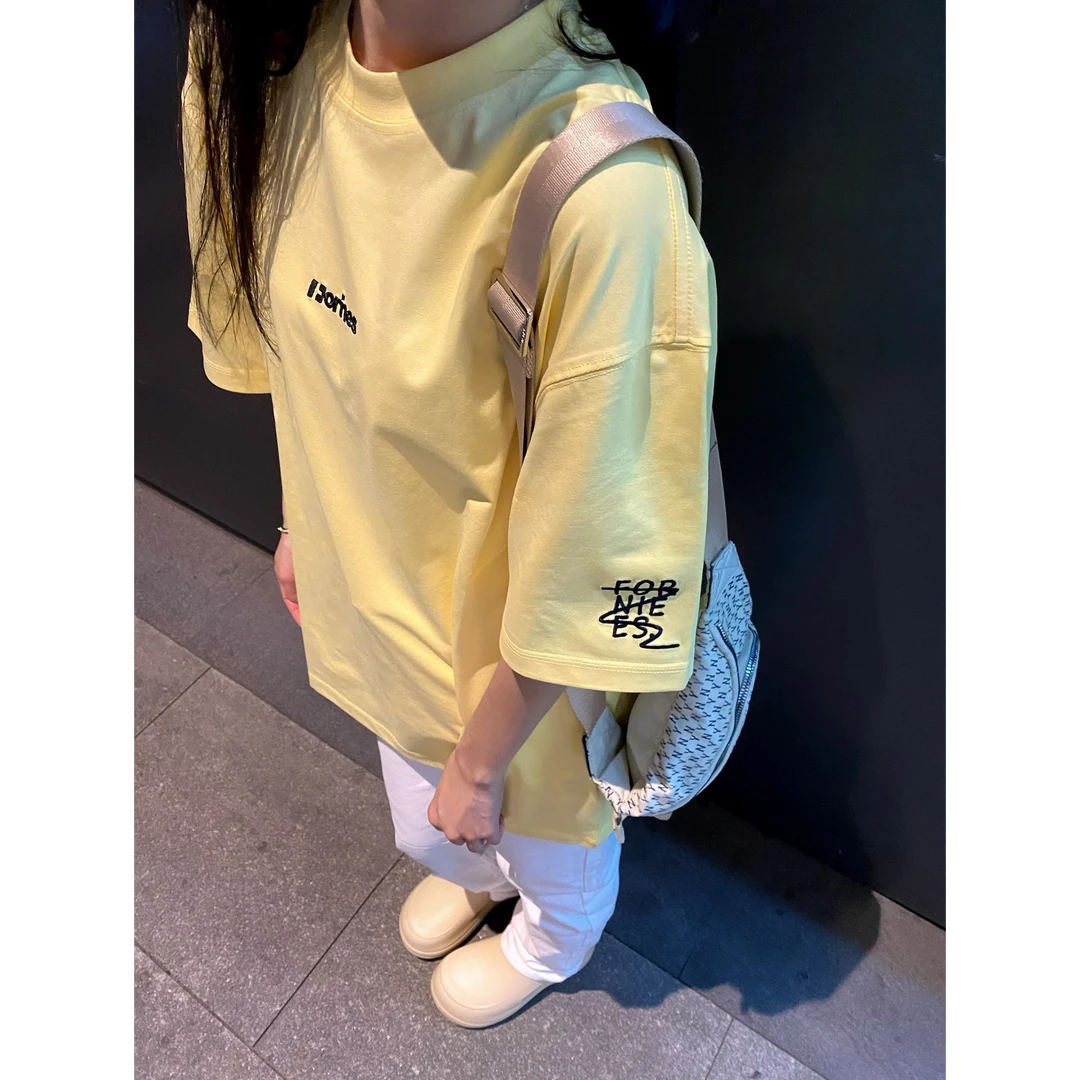 夏季新款凉感刺绣短袖T恤女潮牌运动风半袖上衣情侣百搭宽松衣服