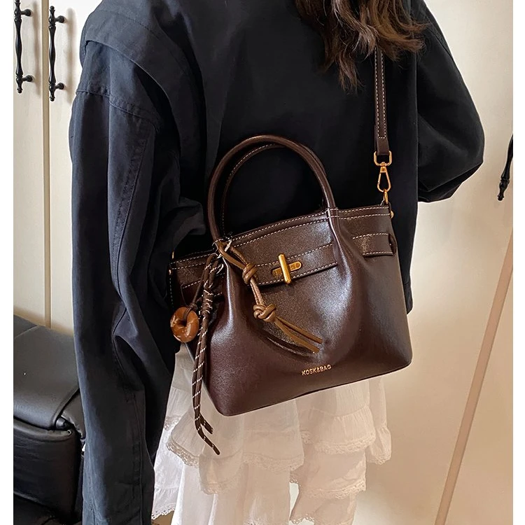 【长27高21宽10】新款高级感时尚百搭手提单肩斜挎包女包咖色1212