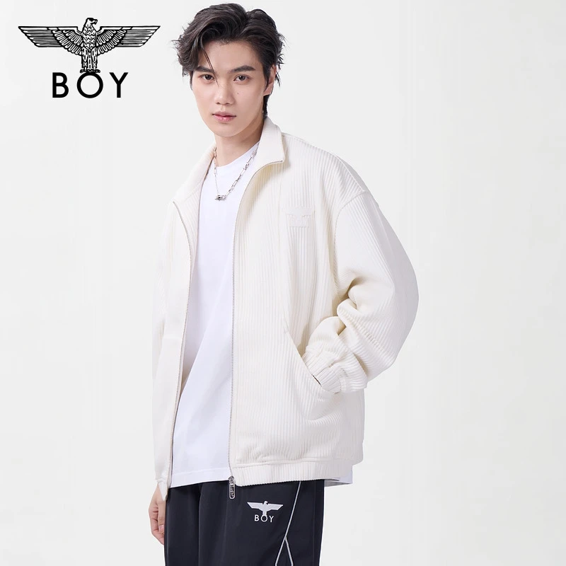 【春日茉莉】BOYLONDON25新款春夏情侣款竖纹宽松针织外套N12002