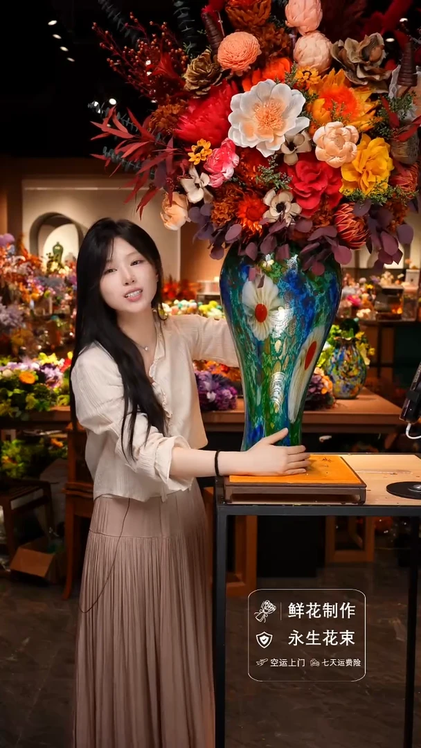 琉璃手工艺品手工花器花束空运包邮送货上门-以图片为准
