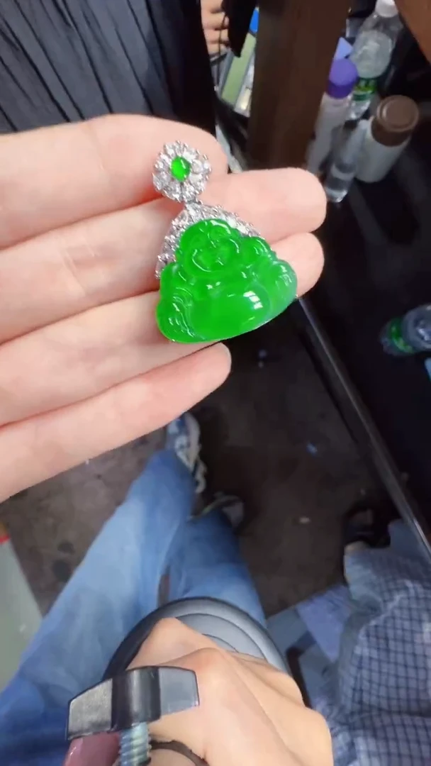 未镶嵌定制翡翠翡翠A货有轻微色差属于正常现象，佛公多样性发货1