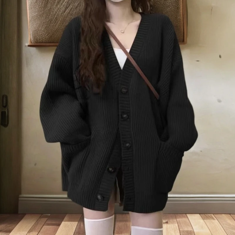 慵懒风开衫新款毛衣女秋冬体闲外套