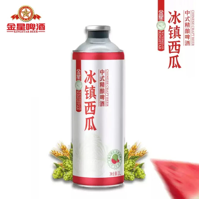 金星冰镇西瓜中式精酿啤酒1L