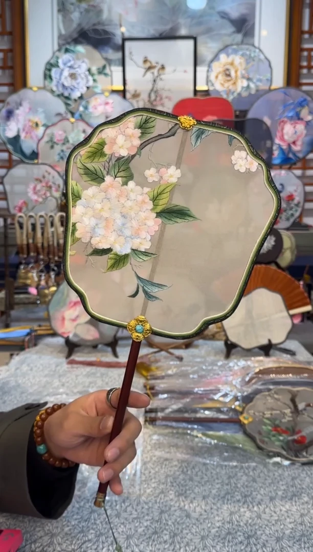 扇子纯手工苏绣团扇