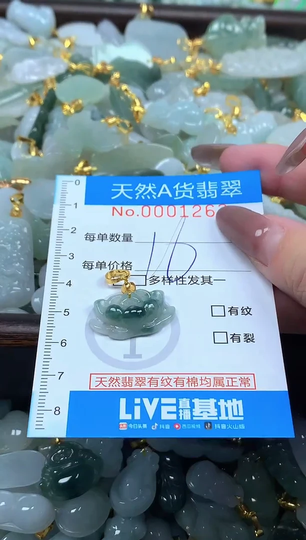 颈饰未镶嵌翡翠净货挂件-1263