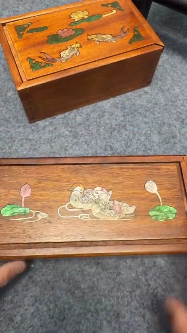 木紫檀花梨木一物一拍机关盒