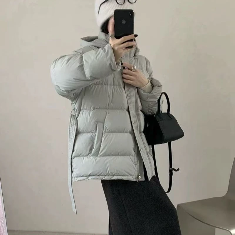 Datou 中长款带收腰显瘦羽绒服