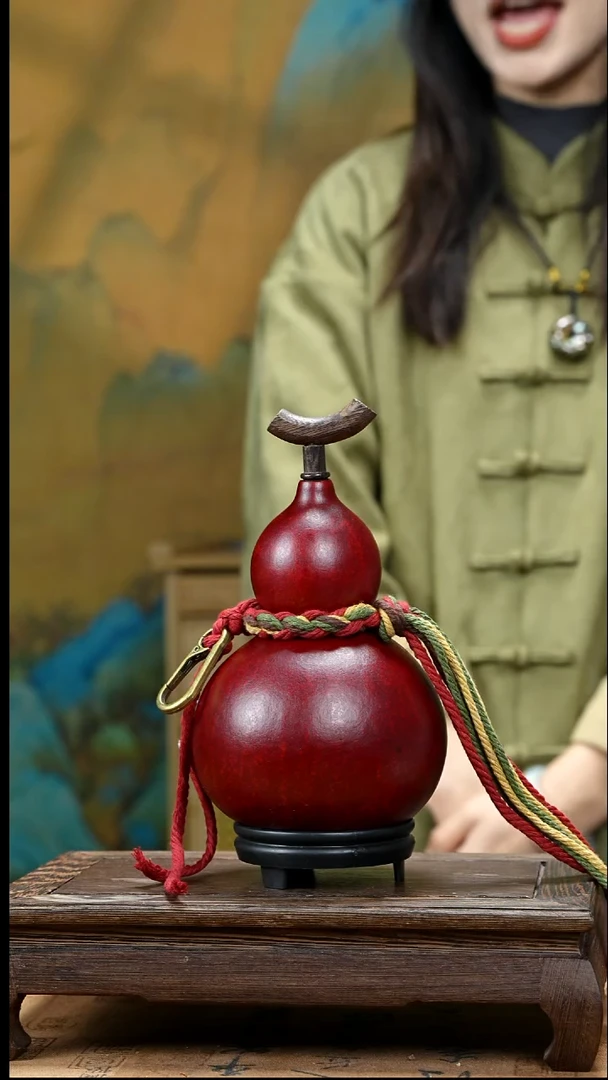 YZ101简约大漆款天然酒葫芦（一物一拍）