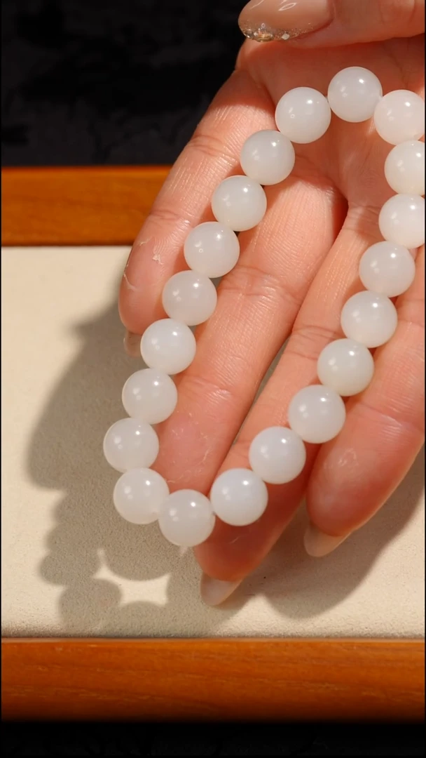 未镶嵌手串和田玉（白玉）和田玉白玉手串