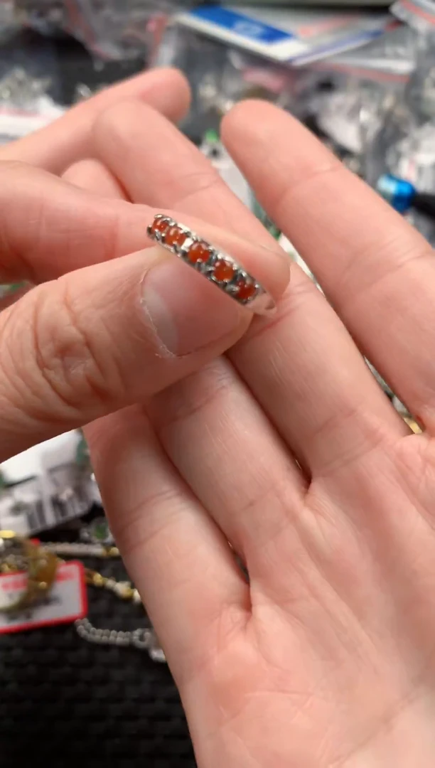 银S925镶嵌戒指翡翠444   3