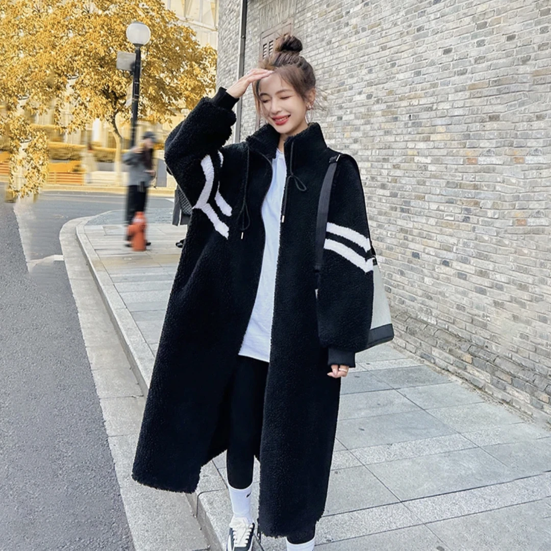 AMYSURE爱米修 秋冬加厚长款美式复古欧货高级感外套J2290