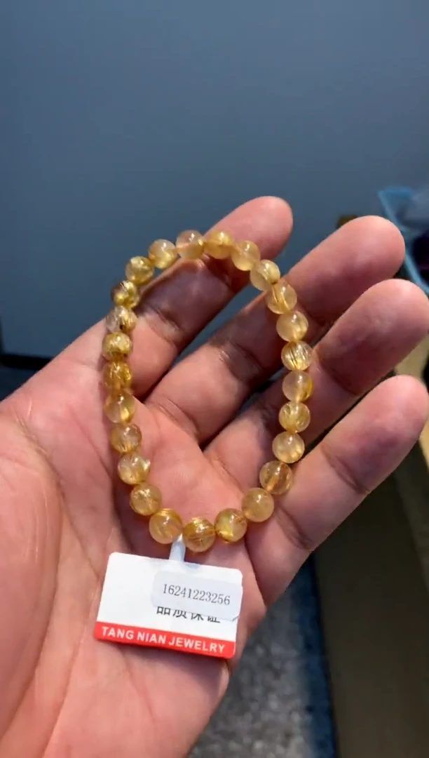 【闪购商品】水晶718-未镶嵌金发钛金7mm+