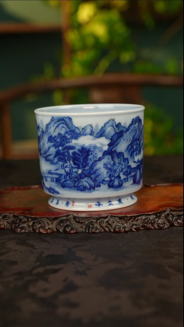 画堂春山水蓝上蓝容天杯