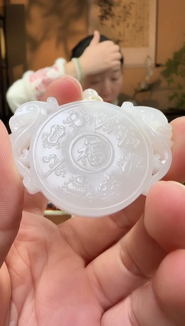 【闪购商品】和田玉颈饰未镶嵌白玉凤舞九天